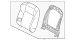 876006RA2B - Body: Seat Back Assembly for Nissan Image image