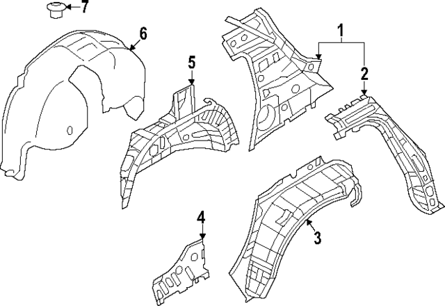 G67505SPAA - : Inner Wheelhouse for Nissan Image