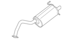 201003SA1A - Exhaust: Rear Muffler for Nissan Image image