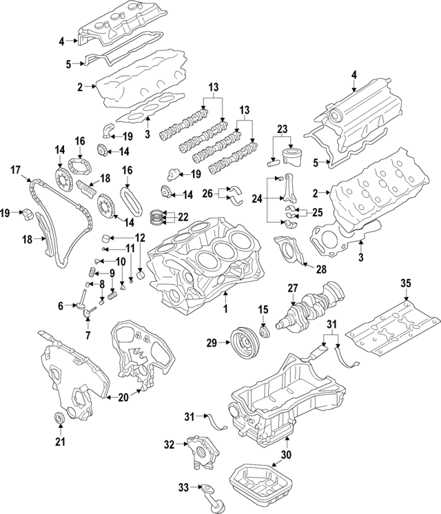 12207AG003 - : Engine Crankshaft Main Bearing for Nissan Image
