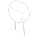 864001LD7D - Body: Headrest for Nissan Image image