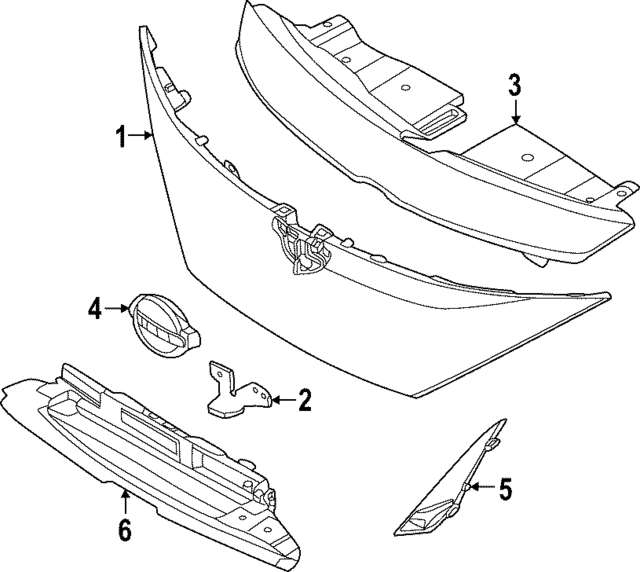 622565MP1B - : Outer Grille for Nissan Image
