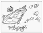 26010ZX00A - Electrical: Headlamp Assembly for Nissan Image image