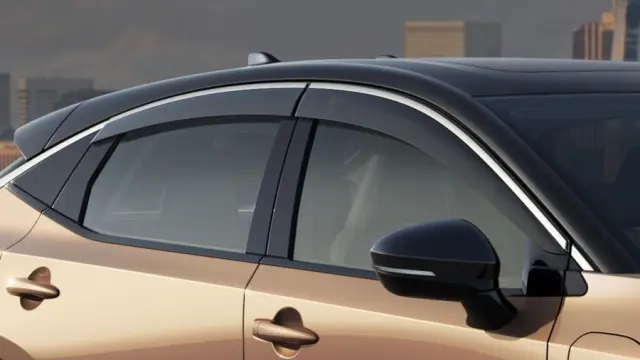 H08005MR0A - Exterior: Side Window Deflectors - Matte Chrome Molding for Nissan Image