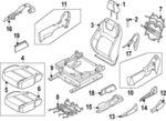 876505MP0A - Body: Seat Back Assembly for Nissan Image image