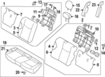886005SA0C - Body: Seat Back Assembly for Nissan Image image