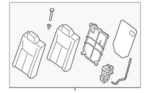 886506LY0A - Body: Seat Back Assembly for Nissan Image image