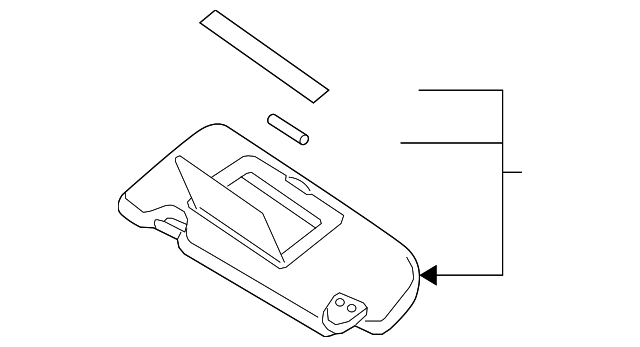 96401KB53B - : Sun-Visor for Nissan Image