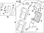 864305MP1A - Body: Headrest, Outer for Nissan Image image