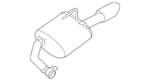 201006CB1A - Exhaust: Rear Muffler for Nissan Image image