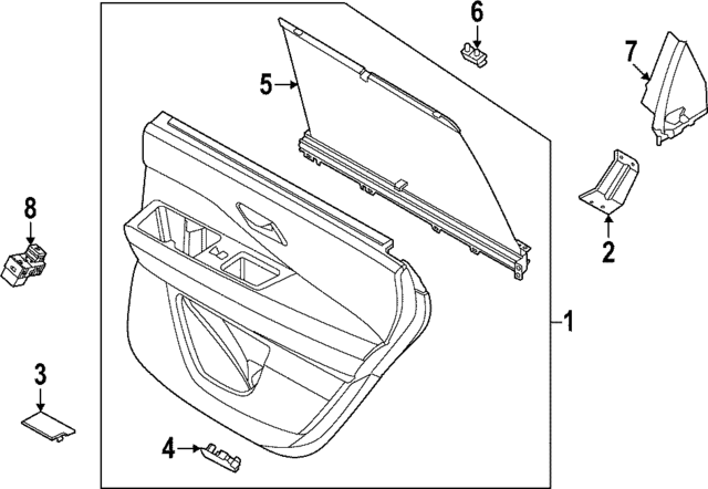 829A16TB2A - : Door Trim Panel for Nissan Image