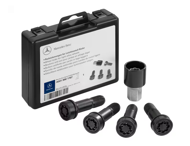 19901707 - Wheels: Rim Lock Set - M14x1.5x45 - Black for Mercedes-Benz Image