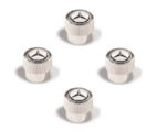 Q6408128 - : Valve Stem Caps - Black Star Logo on Silver Background for Mercedes-Benz: C 230, C 240, C 250, C 280, C 300, C 32 AMG&amp;reg;, C 320, C 350, C 55 AMG&amp;reg;, C 63 AMG&amp;reg;, CLA 250, CLA 45 AMG&amp;reg;, CLK 320, CLK 350, CLK 500, CLK 55 AMG&amp;reg;, CLK 550, CLK 63 AMG&amp;reg;, CLS 500, CLS 55 AMG&amp;reg;, CLS 550, CLS 63 AMG&amp;reg;, CLS 63 AMG&amp;reg; S, E 250, E 320, E 350, E 400, E 500 Image