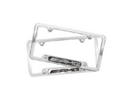 Q6880123 - : ​AMG Nameplate License Plate Frame - Polished Stainless Steel with AMG Carbon Fiber Inlay​​​​ for Mercedes-Benz: CLA 250, CLA 45 AMG&amp;reg;, E 250, E 350, E 400, E 550, E 63 AMG&amp;reg;, E 63 AMG&amp;reg; S, GL 350, GL 450, GL 550, GL 63 AMG&amp;reg;, GLK 250, GLK 350, S 550, S 63 AMG&amp;reg; Image