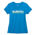 727400 - : SMSUSA Ladies' Blue Rally Fan Tee for Subaru Image