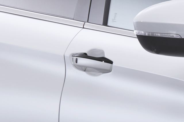 MZ576829EX - Exterior: Door Handle Trim, Black for Mitsubishi: Eclipse Cross, Outlander, Outlander PHEV Image