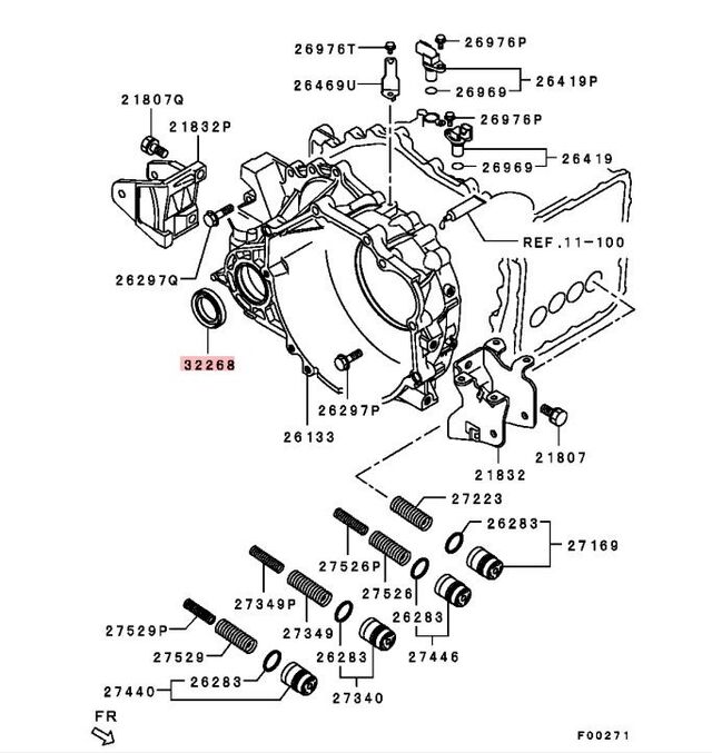 1995-2012 Mitsubishi Automatic Transmission Output Shaft