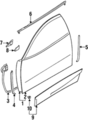3000STRIPS - : 1991-1999 MITSUBISHI 3000 OUTER BELT MOLDING SET for Mitsubishi Image