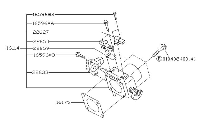 1999-2005 Subaru Throttle Position Sensor [ ITEM 22633