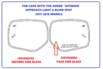 J201SSG802 - : Mirror Glass passengers Side, Forester Heated Side Mirror Kit - with Approach Lighting and Blind Spot Feature for Subaru Image