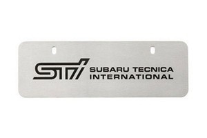 SOA342L132 - Exterior: Marque Plate, Stainless ( S T I ) for Subaru Image