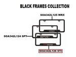 SOA342L126 - Exterior: License Plate Frame - Matte Black - STI Logo for Subaru Image