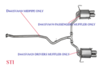 D441SVA020 - : Muffler Drivers Side [ SPT ] STI sedan for Subaru Image