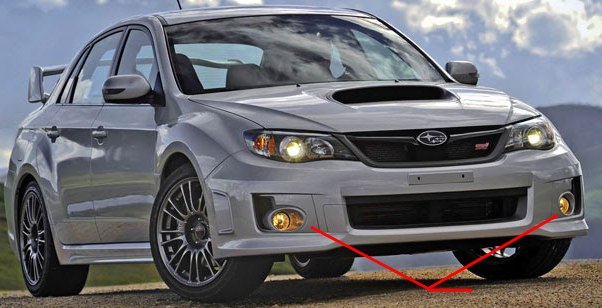 Fog Light Assembly Pair Subaru Impreza Fog Light Pair - Driver & Passenger Side For 2008-2011 Models With Bulbs 2008-2011 Impreza Parts