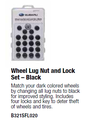 B321SFL030 - : Wheel Lug Nut And Lock Set - Black for Subaru Image