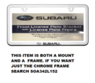 SOA342L169 - Exterior: License Plate Frame, Slim line for Subaru Image
