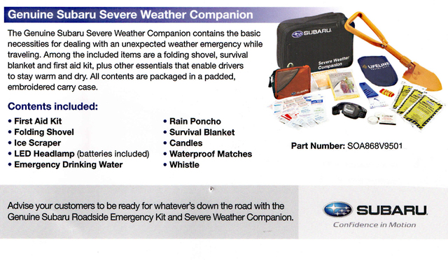 SOA906V9502 - : Severe Weather Companion (6 Per Case) for Subaru Image
