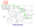 91059FC041 - Body: Grille Assembly Clip for Subaru Image