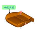 KT1Z17632A22D - Body: Seat Cushion Pad for Ford Image