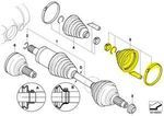 31607507402 - Driveline &amp; Axles: Cv Joint Boot Kit for BMW Image
