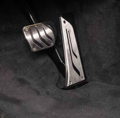 35002232278 - Interior: 2013-2023 BMW Stainless Steel Pedal Covers Automatic Transmission for BMW: 228i, 228i xDrive, 230i, 230i xDrive, 320i, 320i xDrive, 328d, 328d xDrive, 328i, 328i xDrive, 330e, 330i, 330i GT xDrive, 330i xDrive, 335i, 335i xDrive, 340i, 340i GT xDrive, 340i xDrive, 428i, 428i xDrive, 430i, 430i xDrive, 435i, 435i xDrive, 440i, 440i xDrive, 528i, 528i xDrive, 530i, 530i xDrive, 535d, 535d xDrive, 535i, 535i xDrive, 540d xDrive, 540i, 540i xDrive, 550i, 550i xDrive, 640i, 640i Gran Coupe, 640i xDrive, 640i xDrive Gran Coupe, 640i xDrive Gran Turismo, 650i, 650i Gran Coupe, 650i xDrive, 650i xDrive Gran Coupe, 740e xDrive, 740i, 740i xDrive, 740Li, 740Li xDrive, 750i, 750i xDrive, 750Li, 750Li xDrive, 760Li, Alpina B6 xDrive Gran Coupe, Alpina B7, M2, M235i, M235i xDrive, M240i, M240i xDrive, M3, M340i, M4, M5, M550i xDrive, M6, M760i xDrive, X1, X3, X4, X5, X6, X7 Image