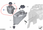 17139485733 - Cooling System: Expansion Tank for BMW: 530e, 530e xDrive, 530i, 530i xDrive, 540i, 540i xDrive, 640i xDrive Gran Turismo, 740e xDrive, 740i, 740i xDrive, 745e xDrive, 840i, 840i Gran Coupe, 840i xDrive, 840i xDrive Gran Coupe Image