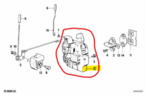 51211922843 - Body: Lock for BMW: 318i, 318is, 325, 325e, 325i, 325is, 325iX Image