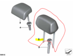 52207312849 - : Head Rest Leather Rear VeneotBeige for BMW Image