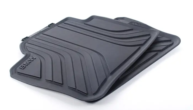 51472219802 - Interior: 2014-2018 BMW All Weather Floor Mats Rear Basic Line for BMW: 320i, 320i xDrive, 328d, 328d xDrive, 328i, 328i xDrive, 330e, 330i, 330i xDrive, 335i, 335i xDrive, 340i, 340i xDrive Image