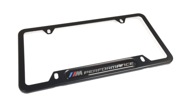 82125A1C494 - Exterior: License Plate Frame, Powered By M for BMW: 228i, 230i, 320i, 328d, 328i, 330e, 330i, 330i GT xDrive, 335i, 340i, 340i GT xDrive, 428i, 430i, 430i Gran Coupe, 435i, 440i, 528i, 530i, 535d, 535i, 540i, 550i, 640i, 640i Gran Coupe, 640i xDrive Gran Turismo, 650i, 650i Gran Coupe, 740i, 740Li, 750i, 750Li, 760Li, 840i, 840i Gran Coupe, Alpina B6 xDrive Gran Coupe, Alpina B7, M2, M235i, M240i, M3, M340i, M4, M440i Gran Coupe, M5, M550i xDrive, M6, M6 Gran Coupe, M760i xDrive, M8, X1, X2, X3, X4, X5, X6, X7, Z4 Image