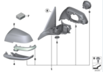 51167345654 - : Heated Outside Mirror Right 511632 for BMW Image
