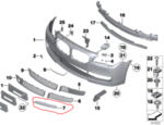 51118047727 - Body: Molding for BMW: 740i, 740Ld xDrive, 740Li, 740Li xDrive, 750i, 750i xDrive, 750Li, 750Li xDrive, 760Li, ActiveHybrid 7 Image