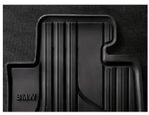 51475B70A00 - : 2006-2016 BMW Rubber Floor Mats - Front - Black for BMW: 528i, 535d, 535i, 550i, M5 Image