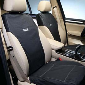 82112211067 - Interior: Cotton Poly Seat Vest - Base Seat-Black for BMW Image