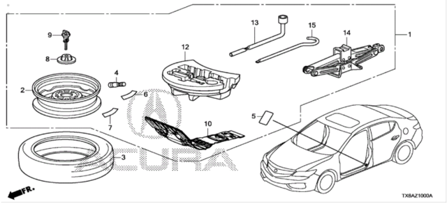 6421TV9A04 - Wheels: Temporary Wheel Kit for Acura Image