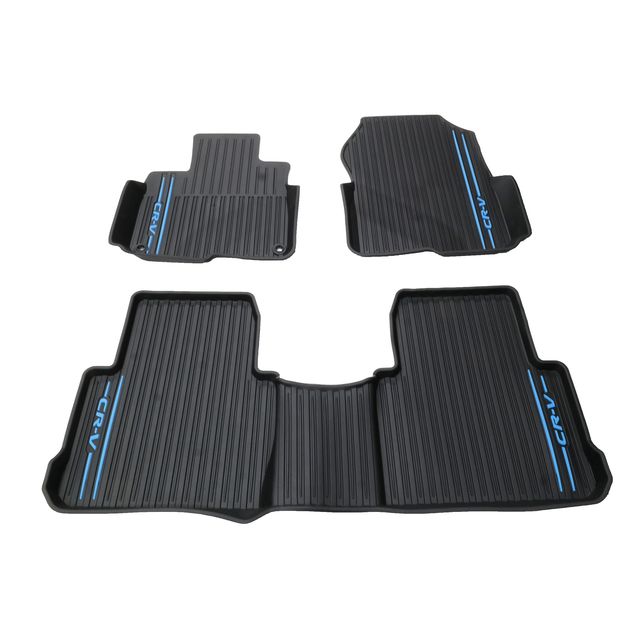8P17TLA121A - Interior: 2017-2022 Honda CR-V All Weather Floor Mats w/ Blue Logo for Honda: CR-V Image