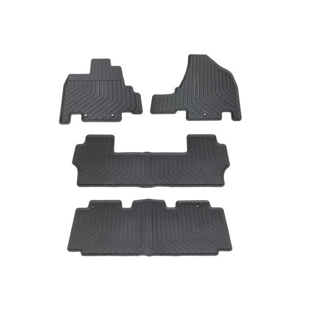8P13TK8110A - Interior: 2011-2017 Honda Odyssey All Season Floor Area Rubber Mats Complete Set Of 4 Black for Honda: Odyssey Image