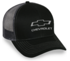CH2503 - : Black Charcoal Mesh Hat with Snapback Chevrolet Bowtie for GM Image