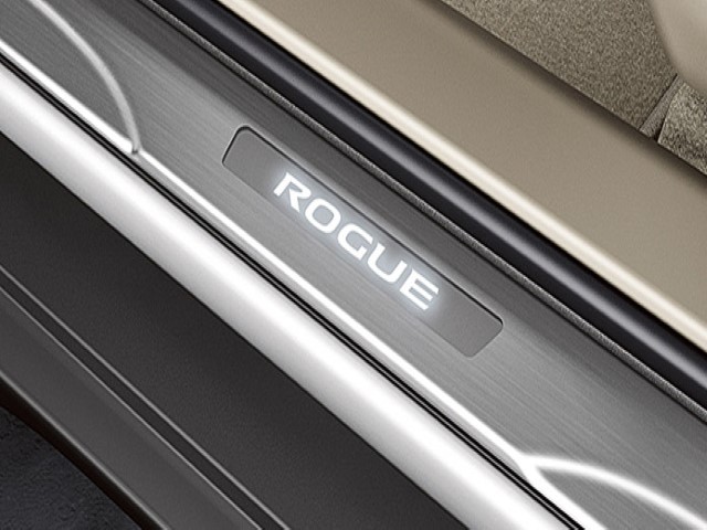 999G6G2300 - Interior: OEM NEW Front &amp; Rear Illuminated Kick Plates Door Sills Scuff Guards Fits 2018-2020 Nissan Rogue for Nissan: Rogue Image