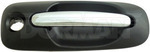 93611 - : Exterior Door Handle Side Sliding Right With Keyhole Chrome Lever Black Housing - Right Side Sliding Door for Dorman Image